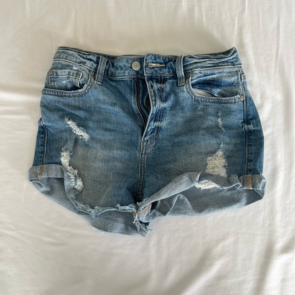 Kara Super High Rise High Low Rolled Shortie